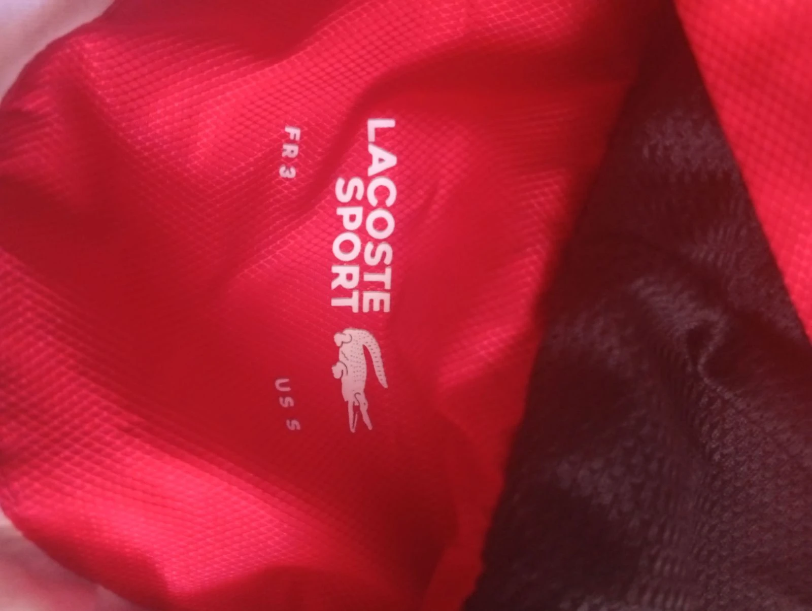 Veste coupe-vent Lacoste Sport vintage rouge bleu taille S – photo 3